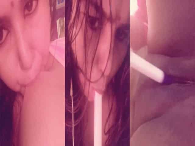 Horny busty girl masturbating her pussy on cam